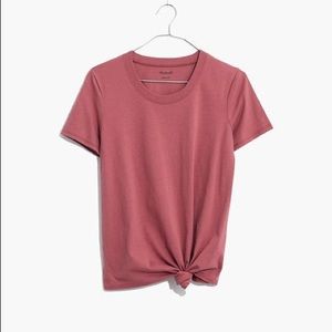 Madewell Tops - Madewell knot front tee berry pink red Small Madewell Tops - Madewell knot front tee berry pink red Small